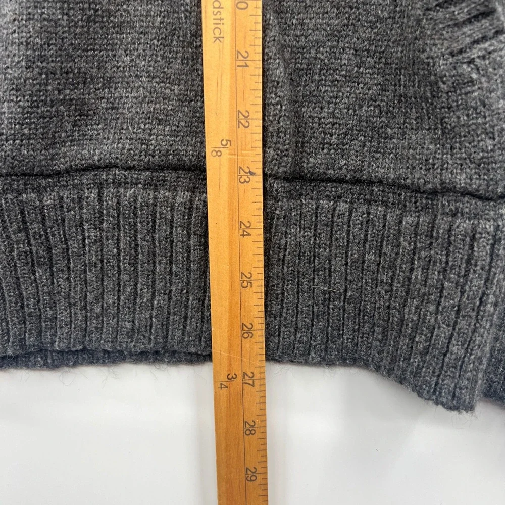 American Eagle Outfitters Men Wool‎ Hoodie Sweater Fair Isle Gray Size M Pockets